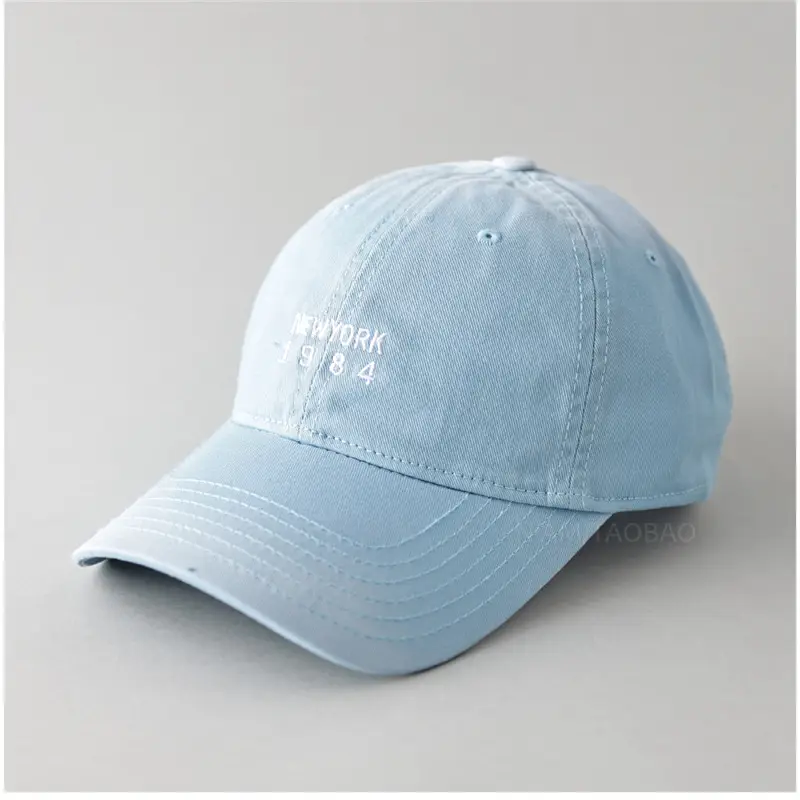 Black Korean Style Baseball Cap with "NEW YORK 1984" Embroidery - Image 3