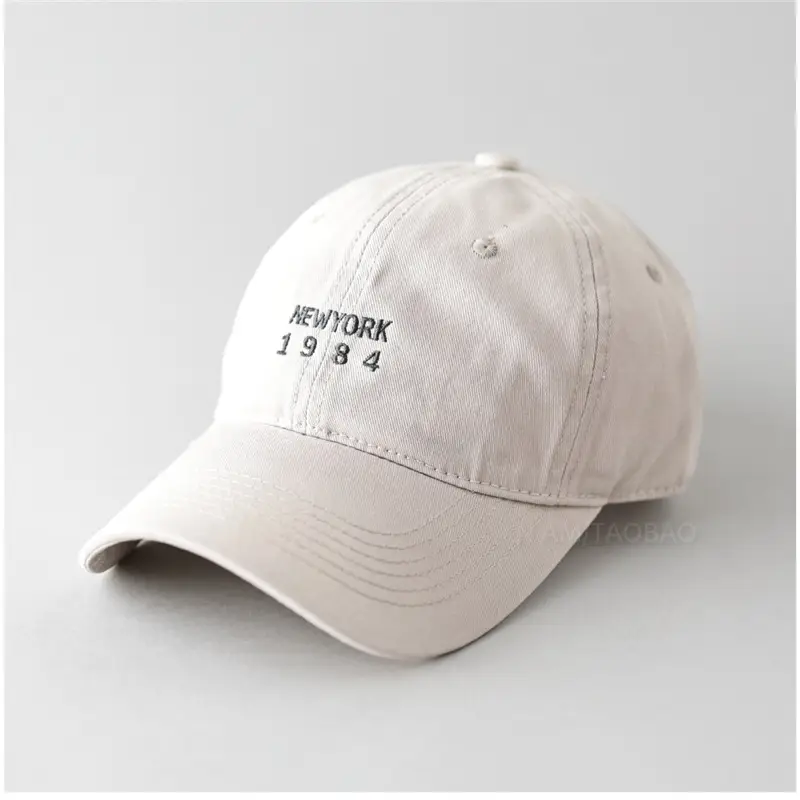 Black Korean Style Baseball Cap with "NEW YORK 1984" Embroidery - Image 6