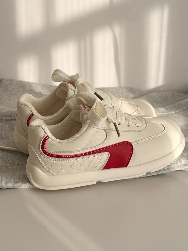 Women Retro White Sneakers Thick Soled 2025 — feature 12