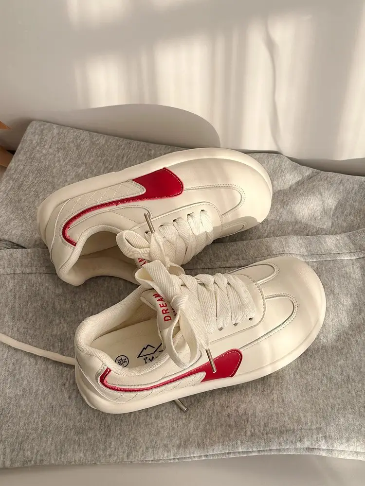 Women Retro White Sneakers Thick Soled 2025 — feature 7