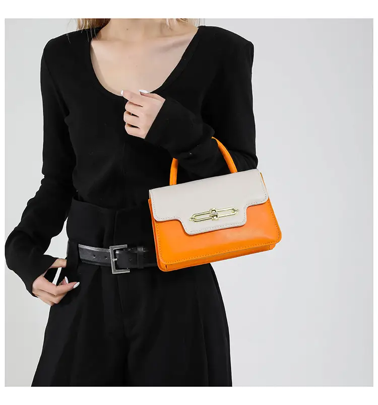 Women's 2025 Square Black White Crossbody Bag — feature 15