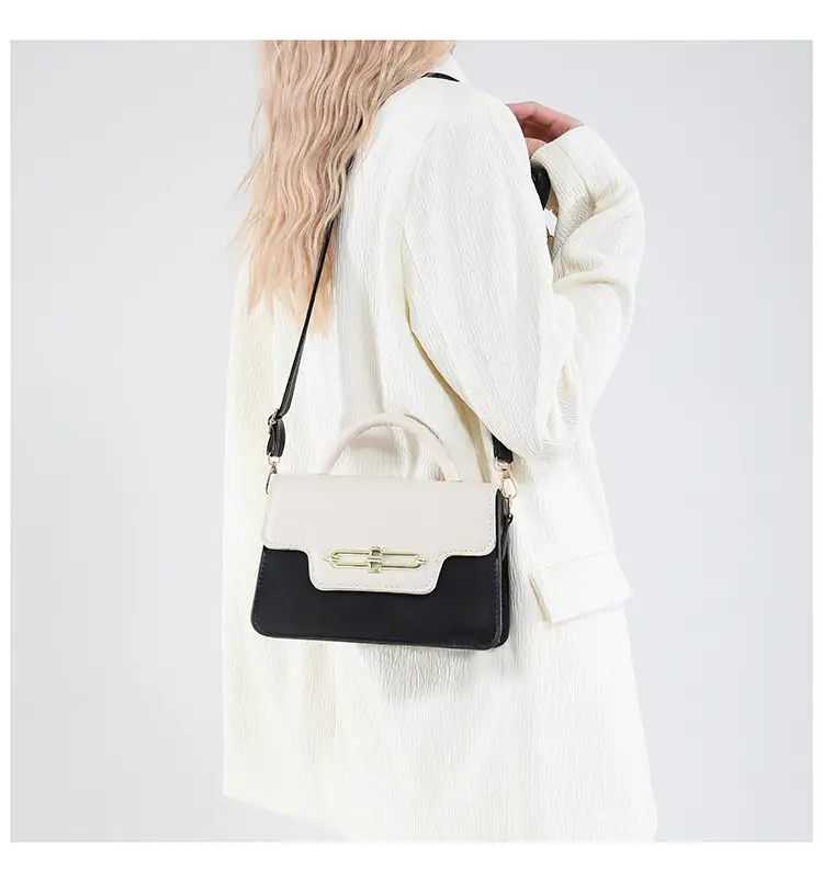 Women's 2025 Square Black White Crossbody Bag — feature 21
