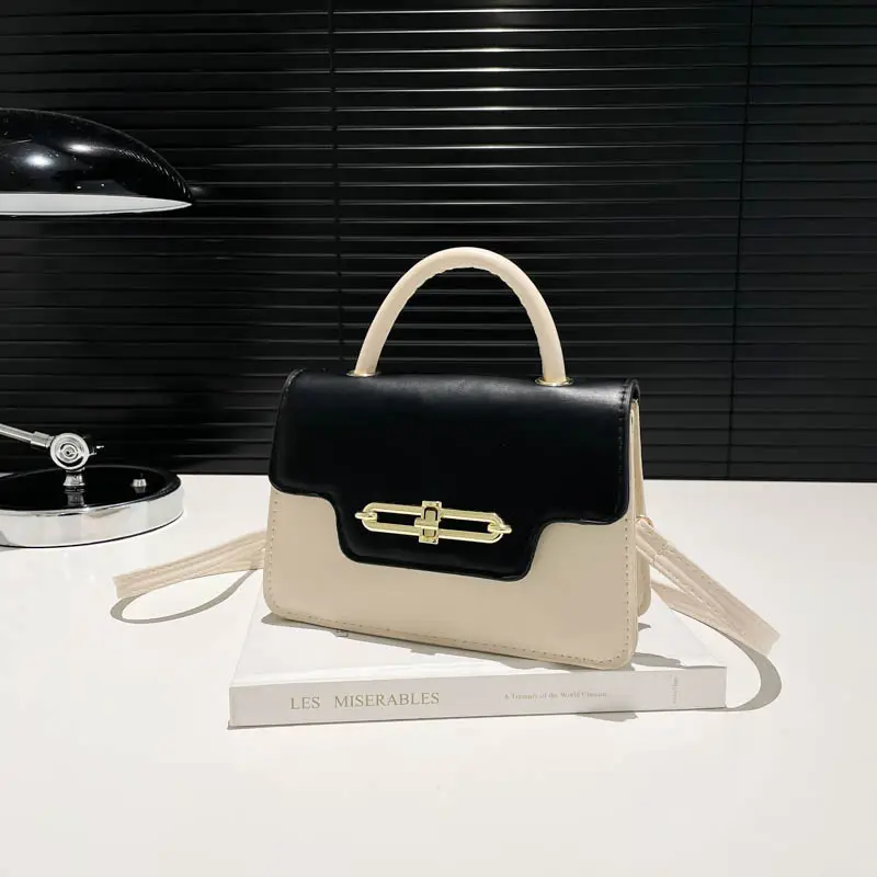 Women's 2025 Square Black White Crossbody Bag