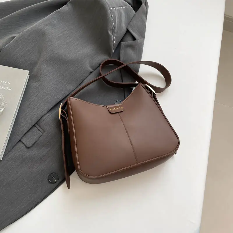 Brown Western Style Crossbody Bag with Long Strap - Image 3