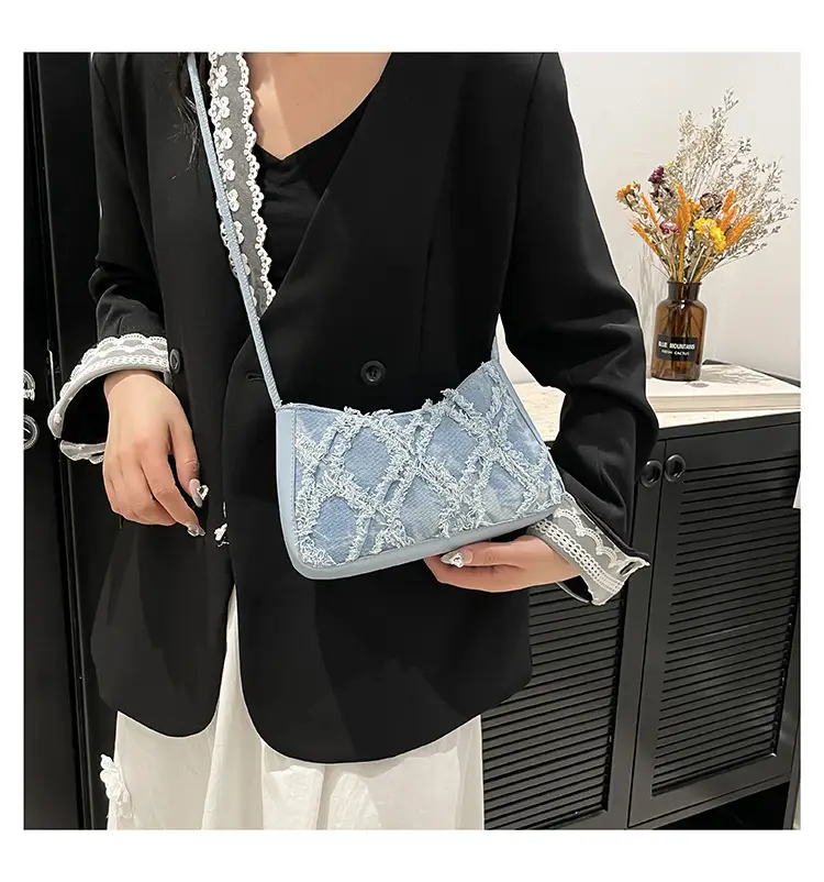 Rhomboid Denim Crossbody Bag Women 2025 — feature 24