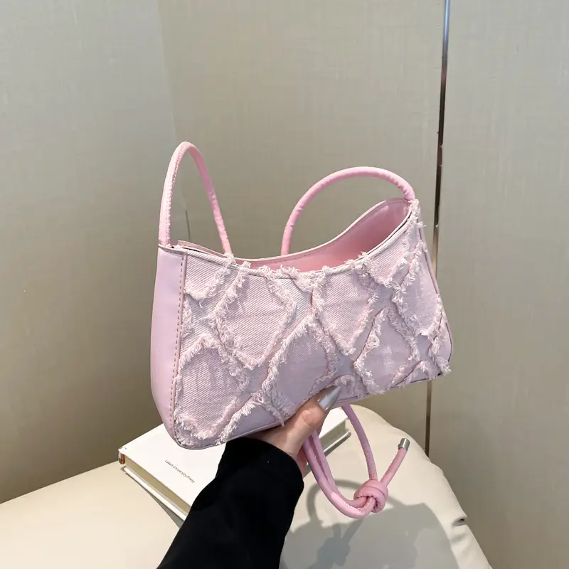 Rhomboid Denim Crossbody Bag Women 2025 - Image 2