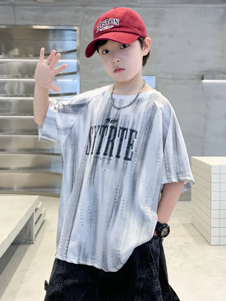 Summer Boys T-shirt Black Graphic Half Sleeve Kids Wear - Image 4