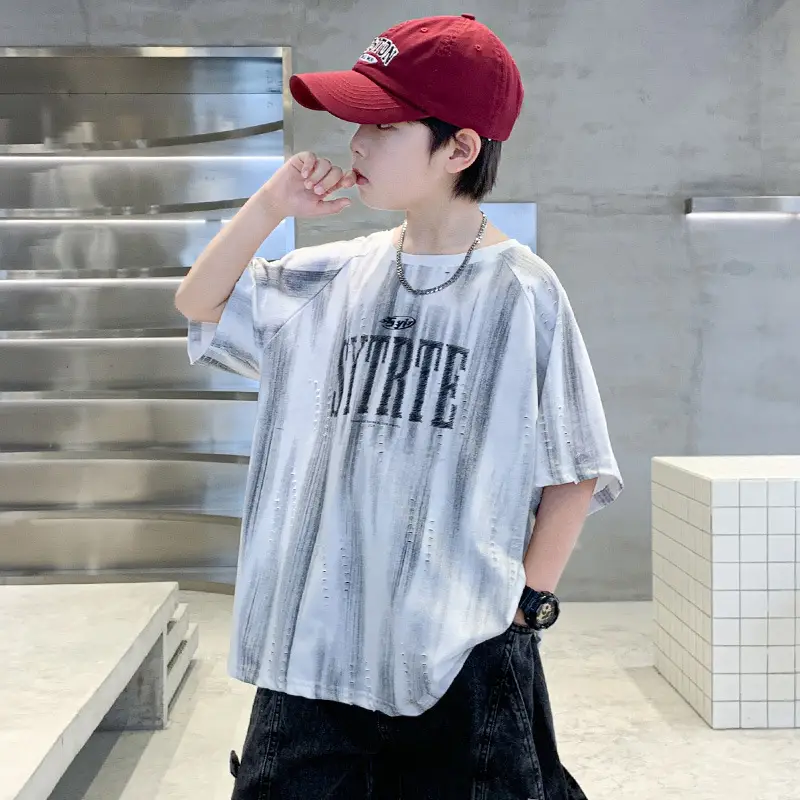 Summer Boys T-shirt Black Graphic Half Sleeve Kids Wear — feature 11