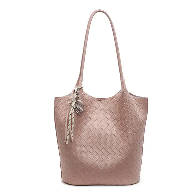 Women's Woven Shoulder Bag with Zip Pocket 2025 Summer - Image 17