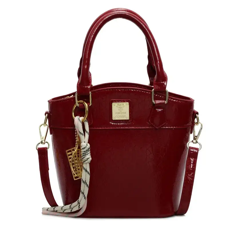 Red Korean Style Hand-Carry Bucket Bag 2025 - Image 4
