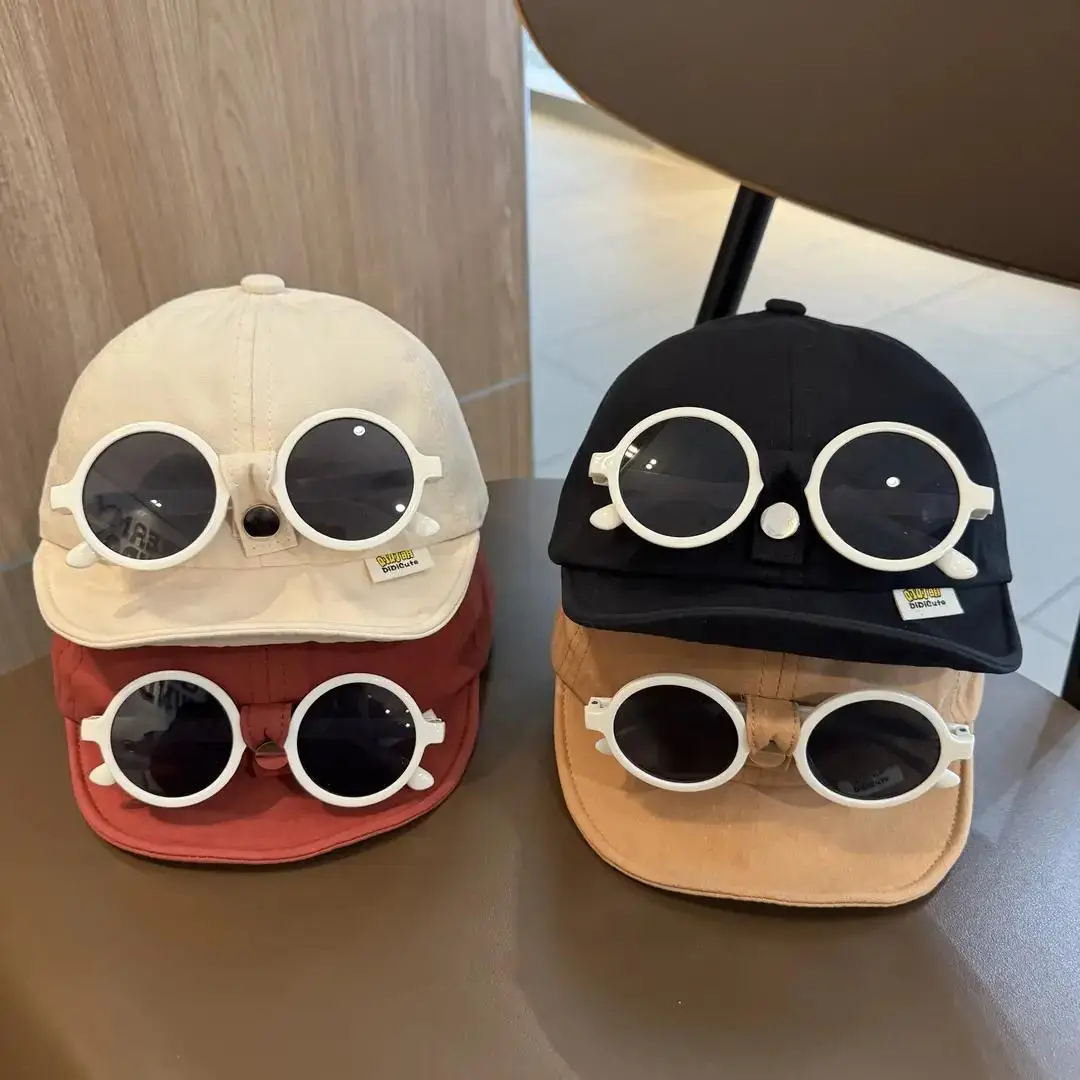 Foldable Sunglasses Cap for Boys Girls Spring Summer - Image 4