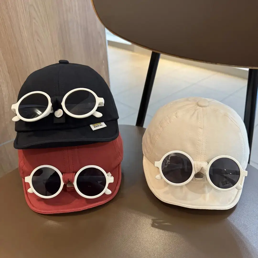 Foldable Sunglasses Cap for Boys Girls Spring Summer - Image 6