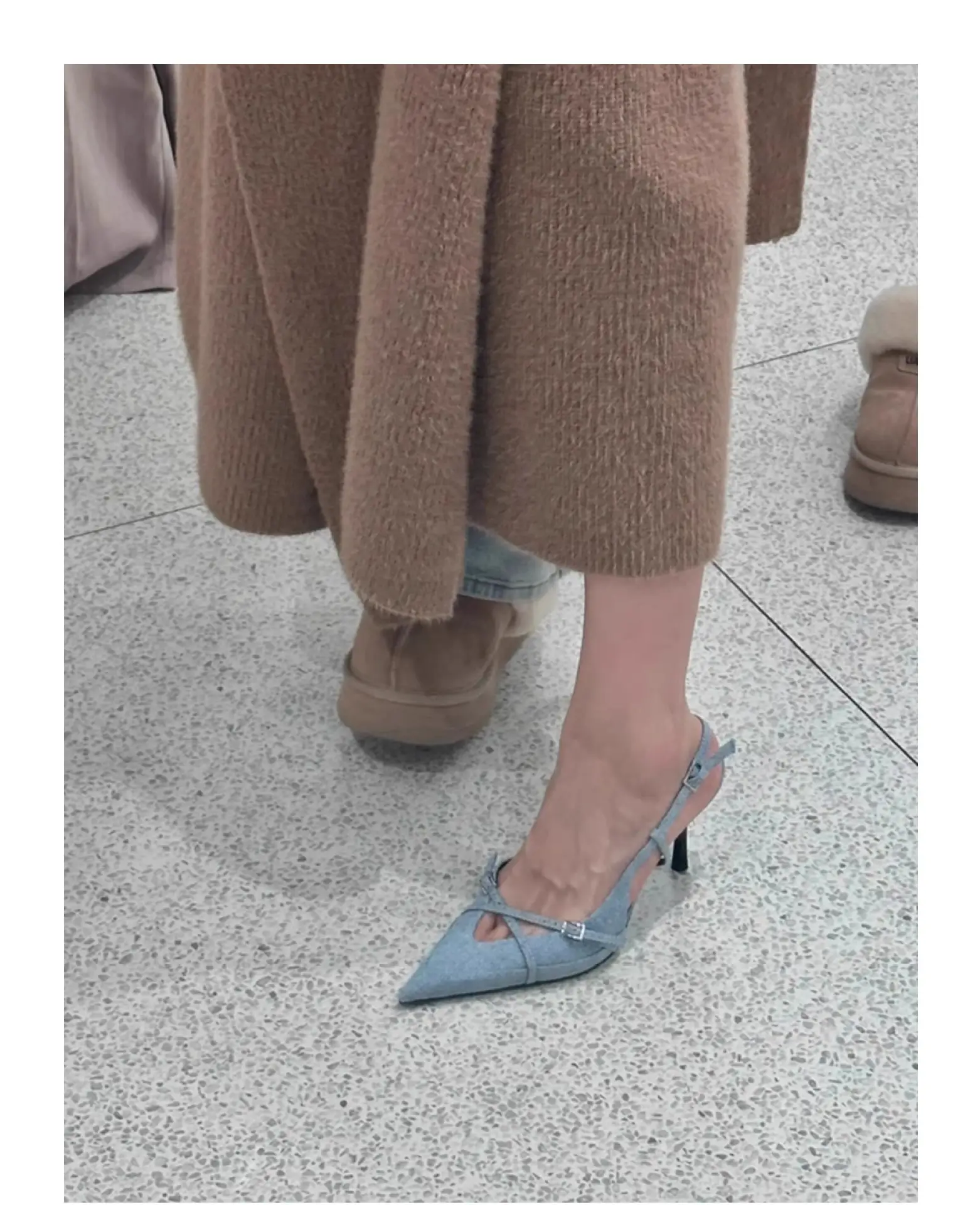 Women's Pointed Toe Stiletto Denim Sandals Summer — feature 3