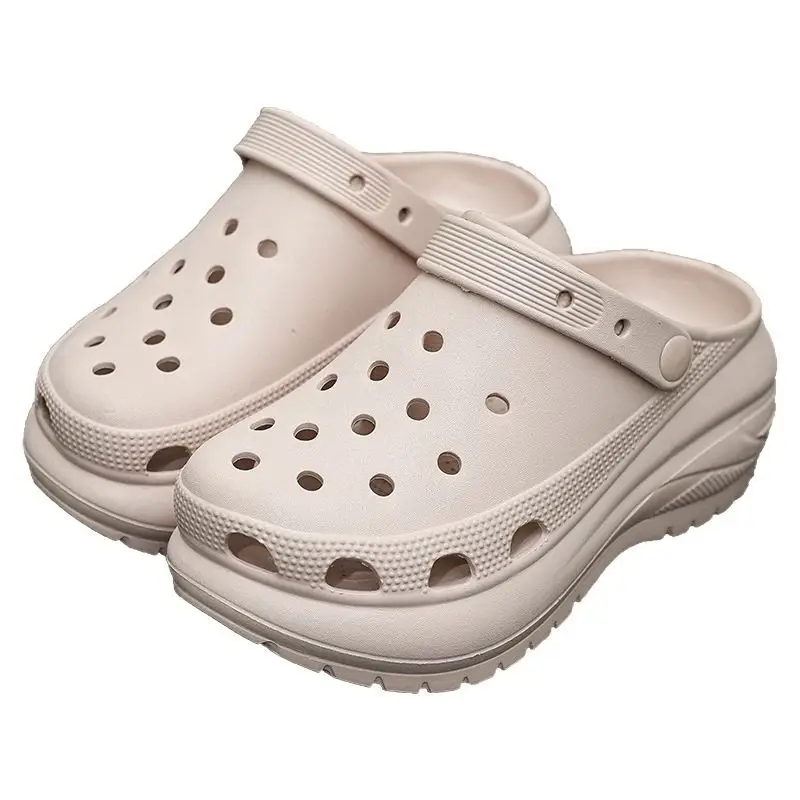 Qidan Shoe Factory Hole Shoes Women's Summer Thick Sole Elevated Outdoor Wear eva Non-slip Beach Shoes Toe Sandals and Slippers for Women - Image 13