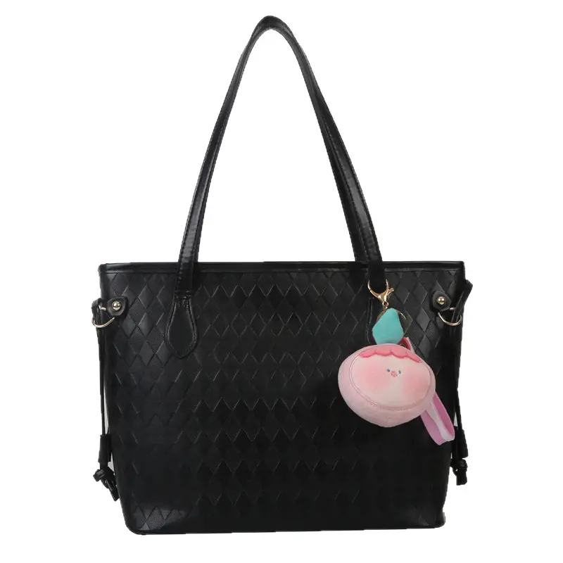 Large Capacity Korean Style Pendant Bag Women's 2023 New Commuting Simple Casual Solid Color Simple Handbag luggage and leather goods - Image 11