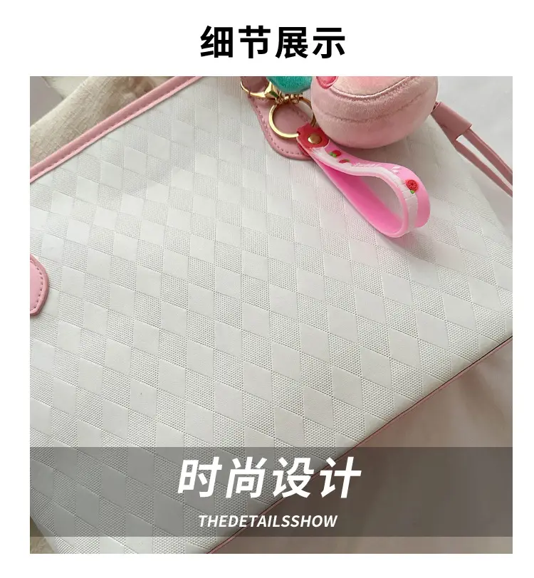 Large Capacity Korean Style Pendant Bag Women's 2023 New Commuting Simple Casual Solid Color Simple Handbag luggage and leather goods — feature 2