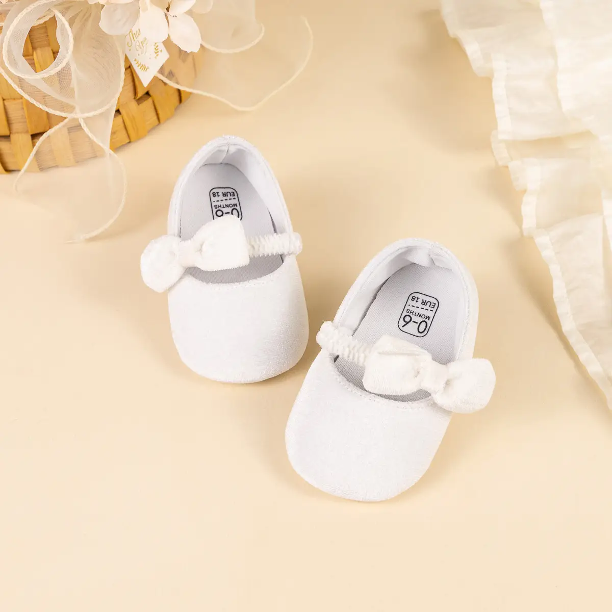 Pink Flannel Bow Toddler Shoes 2025 Spring Autumn