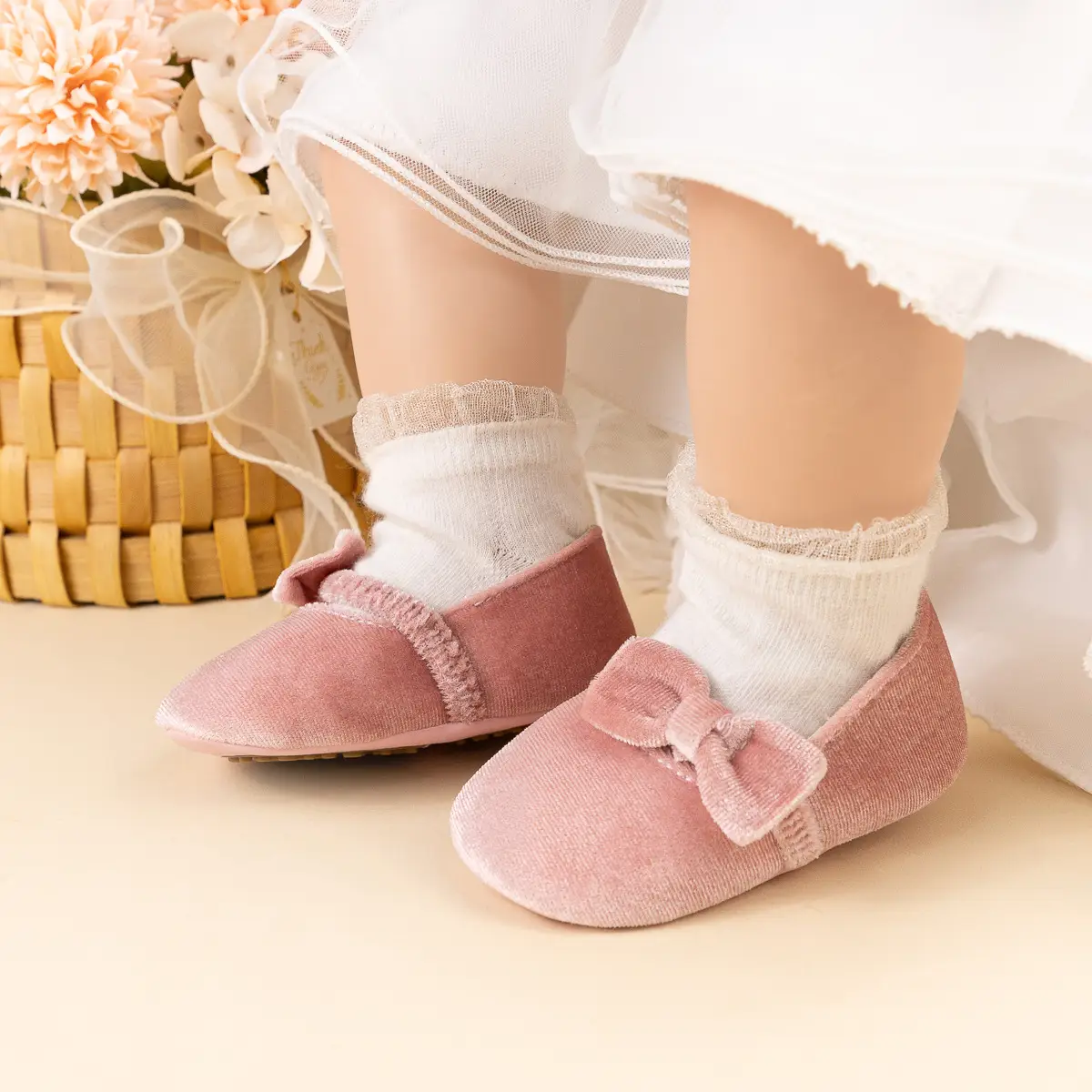Pink Flannel Bow Toddler Shoes 2025 Spring Autumn — feature 11