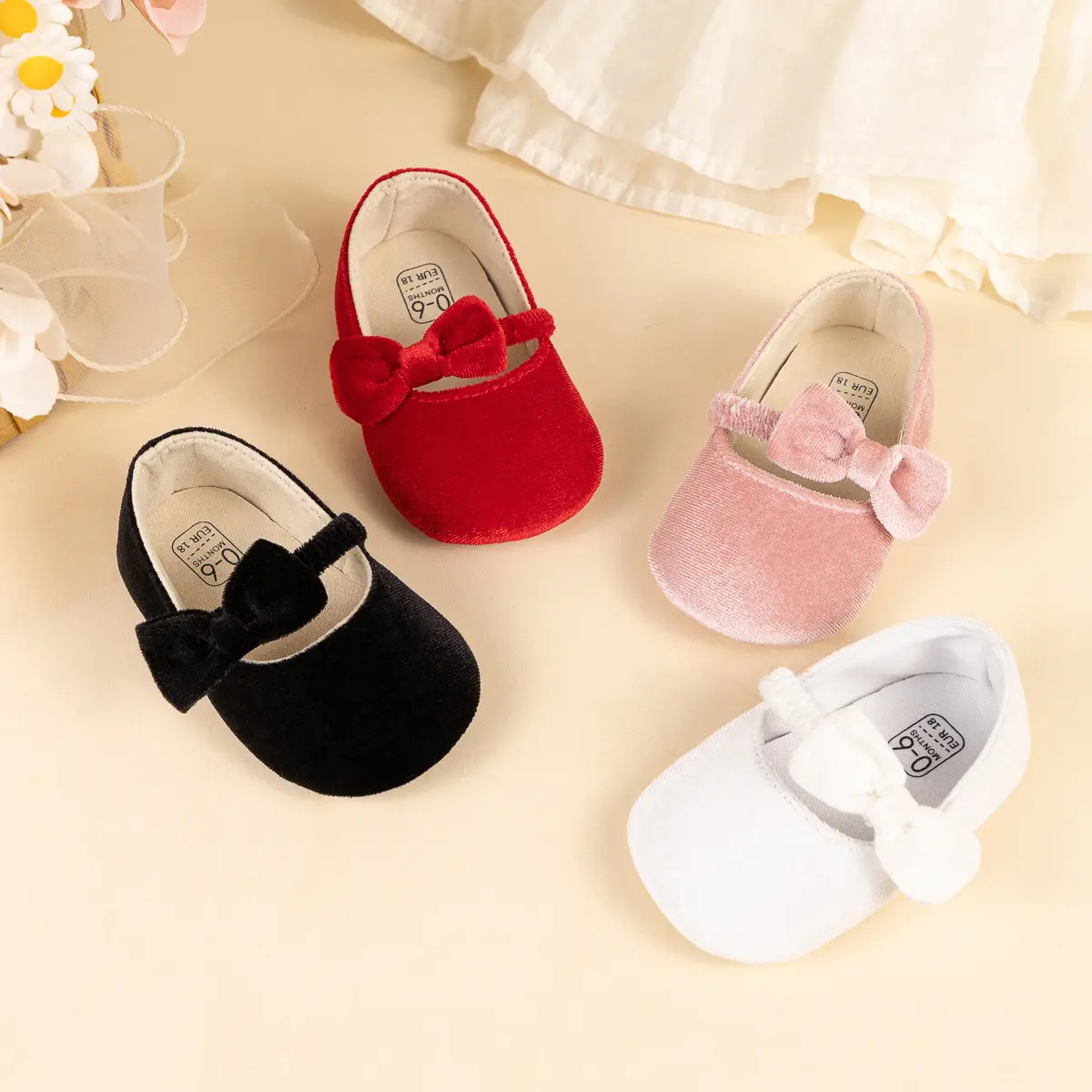Pink Flannel Bow Toddler Shoes 2025 Spring Autumn — feature 4