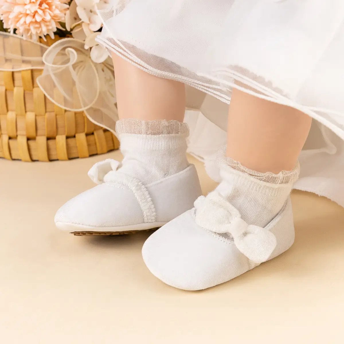 Pink Flannel Bow Toddler Shoes 2025 Spring Autumn — feature 7