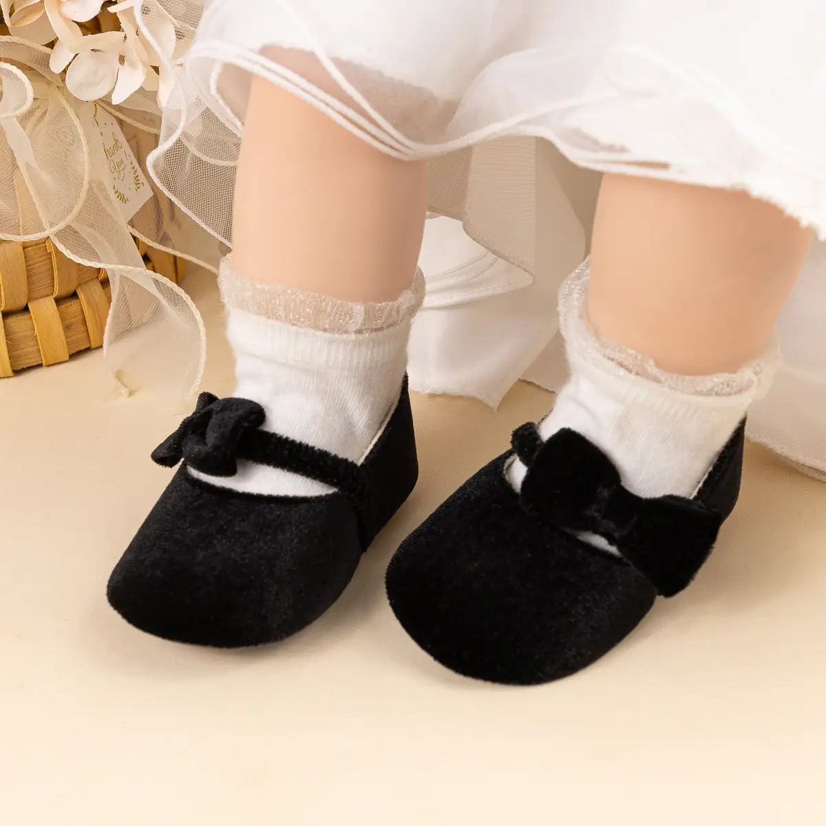 Pink Flannel Bow Toddler Shoes 2025 Spring Autumn — feature 9