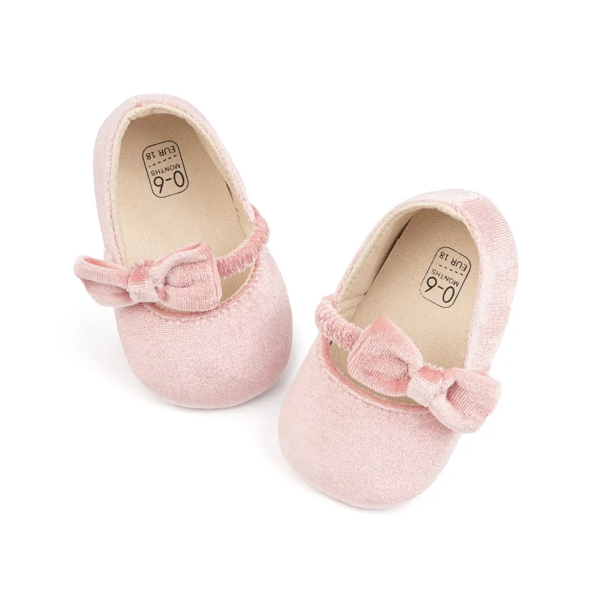 Pink Flannel Bow Toddler Shoes 2025 Spring Autumn