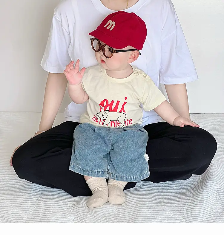 Korean Style Boys T-Shirt Shorts Set Cotton Cotton — feature 12