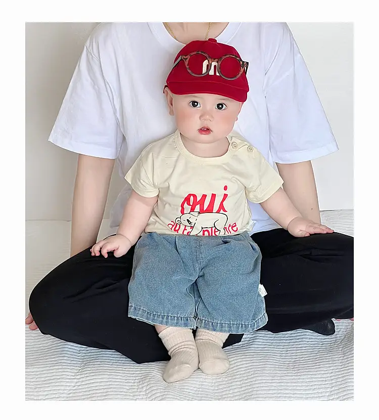 Korean Style Boys T-Shirt Shorts Set Cotton Cotton — feature 14