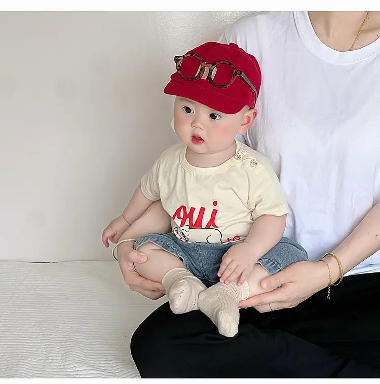Korean Style Boys T-Shirt Shorts Set Cotton Cotton — feature 16
