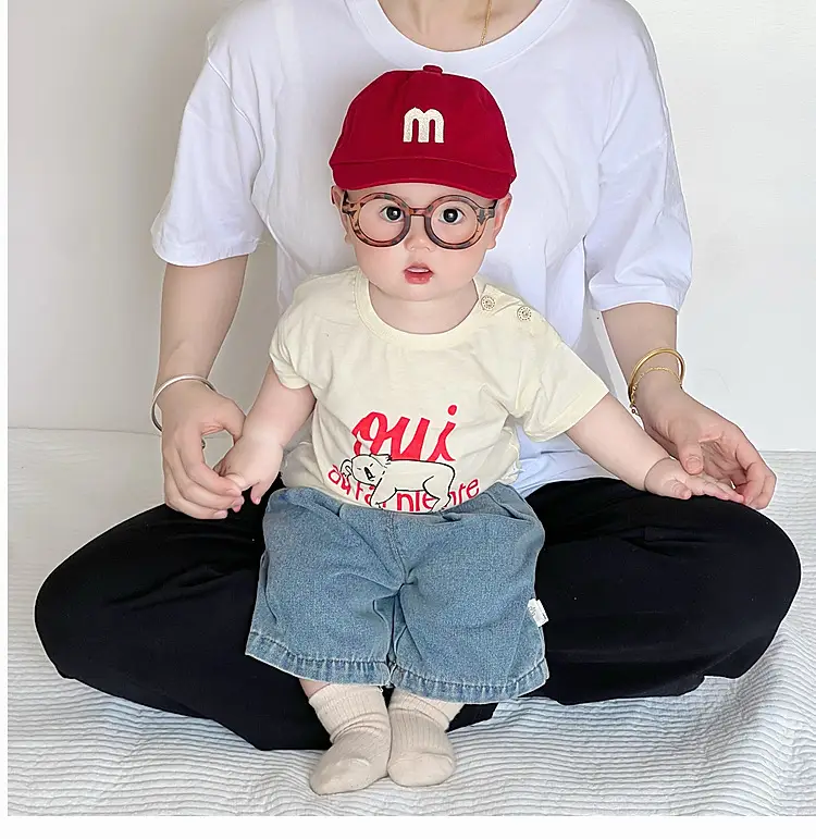 Korean Style Boys T-Shirt Shorts Set Cotton Cotton — feature 3