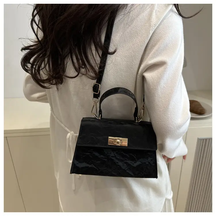 2025 Summer Lock Crossbody Bag Brown Leather — feature 15