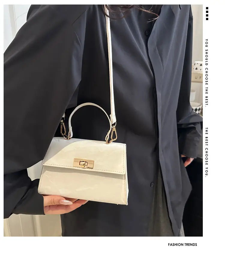 2025 Summer Lock Crossbody Bag Brown Leather — feature 2
