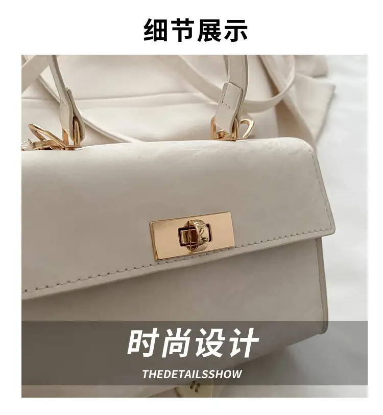 2025 Summer Lock Crossbody Bag Brown Leather — feature 4