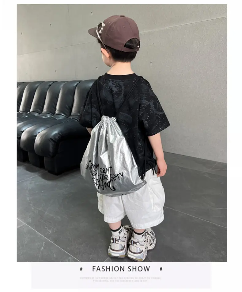 Boys White T-Shirt Short Sleeve 2025 Summer — feature 9