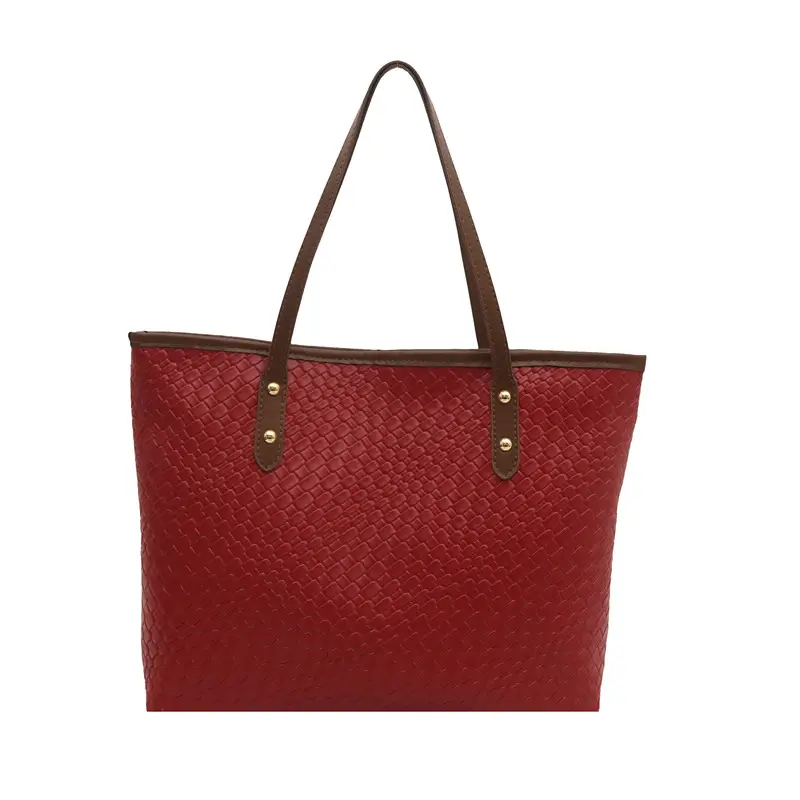 Women's White Woven Shoulder Bag Large Capacity 2025 - Image 5