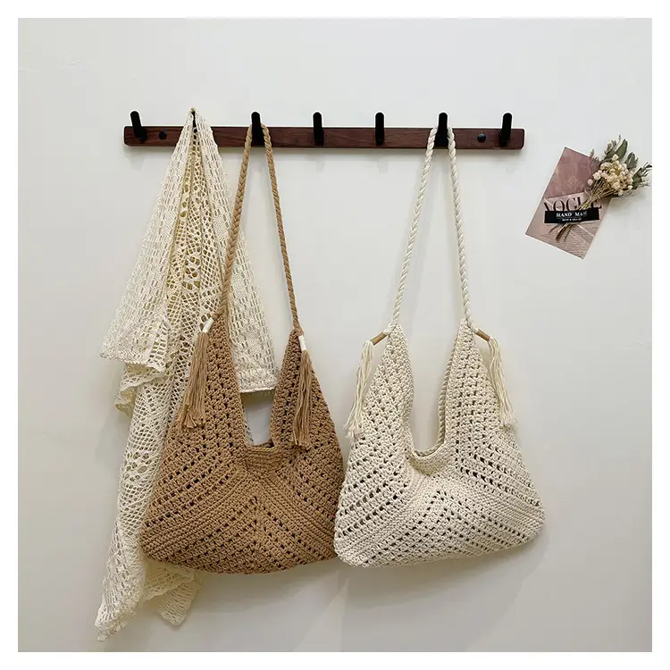 New Woven Beat Shoulder Bag Large Capacity Hollow — feature 21