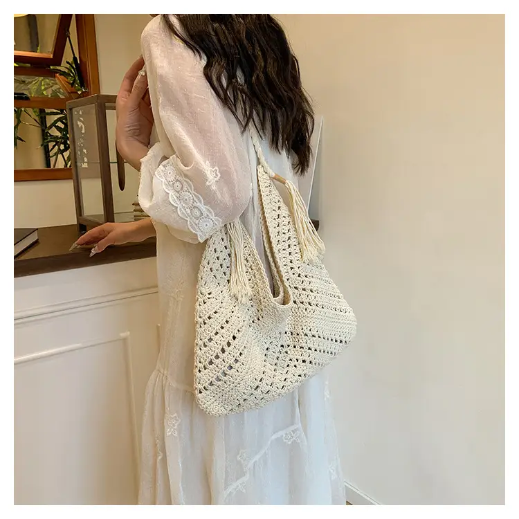 New Woven Beat Shoulder Bag Large Capacity Hollow — feature 28