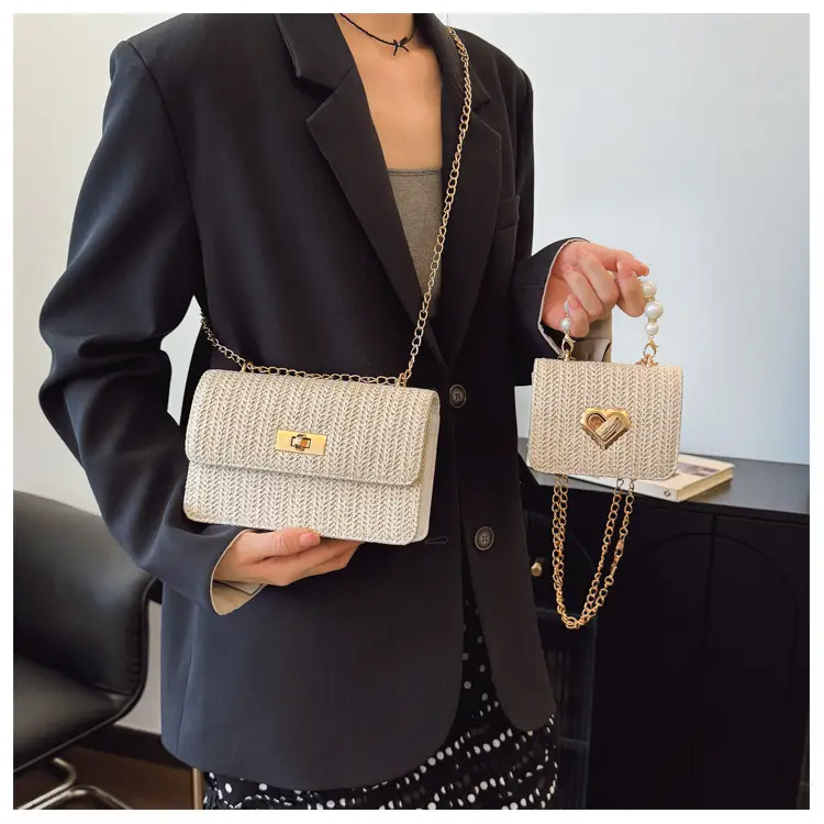 Summer Straw Chain Small Square Bag Women 2025 — feature 20