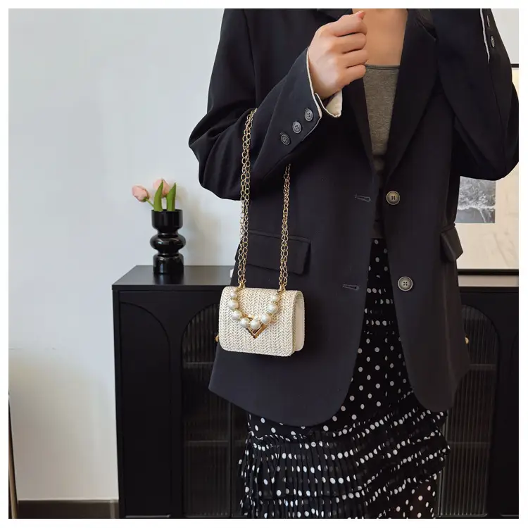 Summer Straw Chain Small Square Bag Women 2025 — feature 21