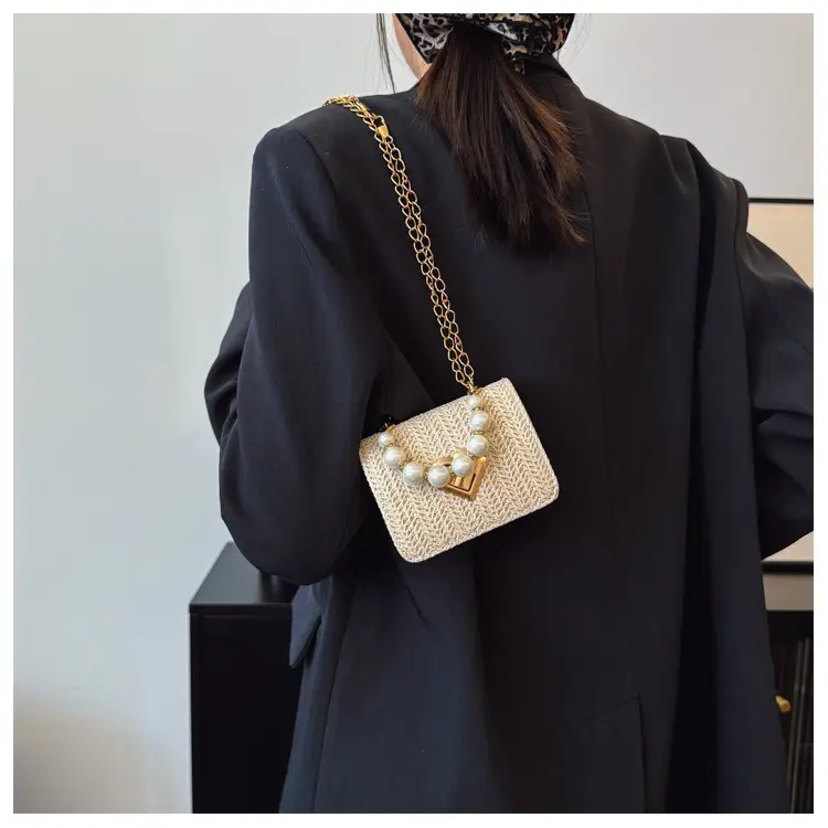 Summer Straw Chain Small Square Bag Women 2025 — feature 22