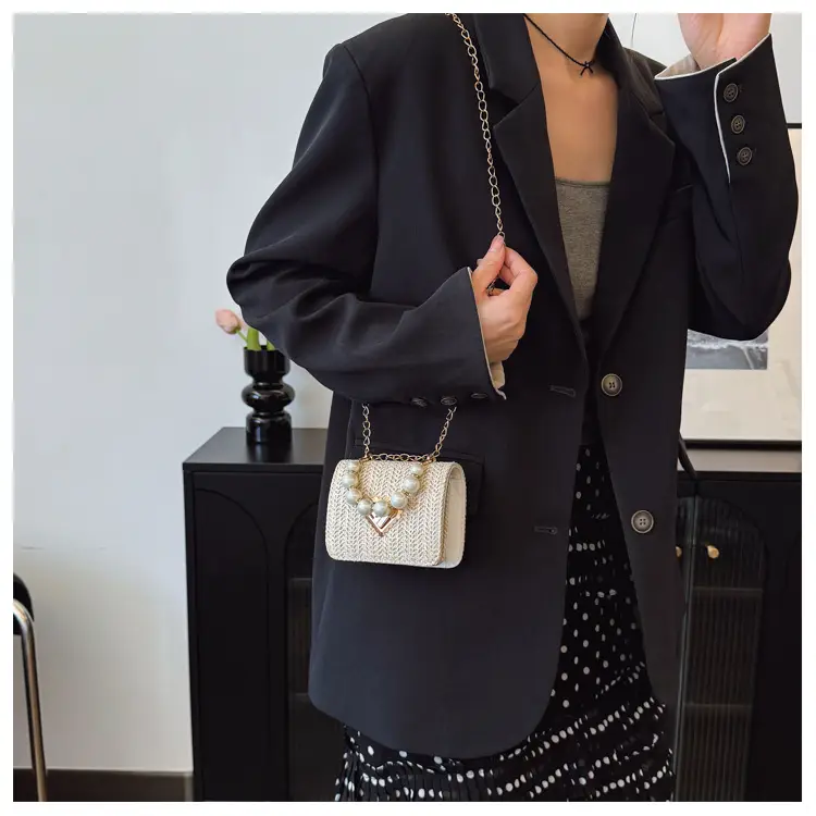Summer Straw Chain Small Square Bag Women 2025 — feature 23
