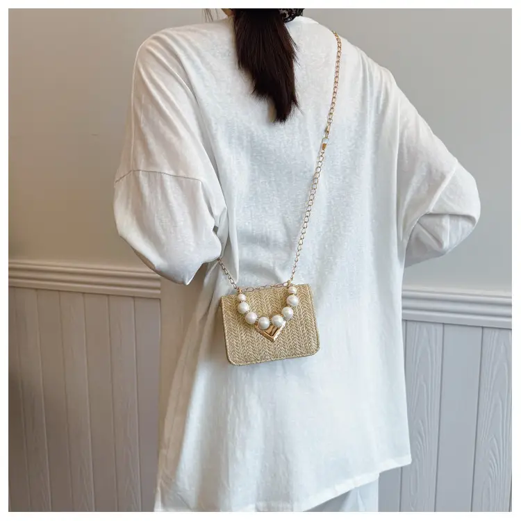 Summer Straw Chain Small Square Bag Women 2025 — feature 28