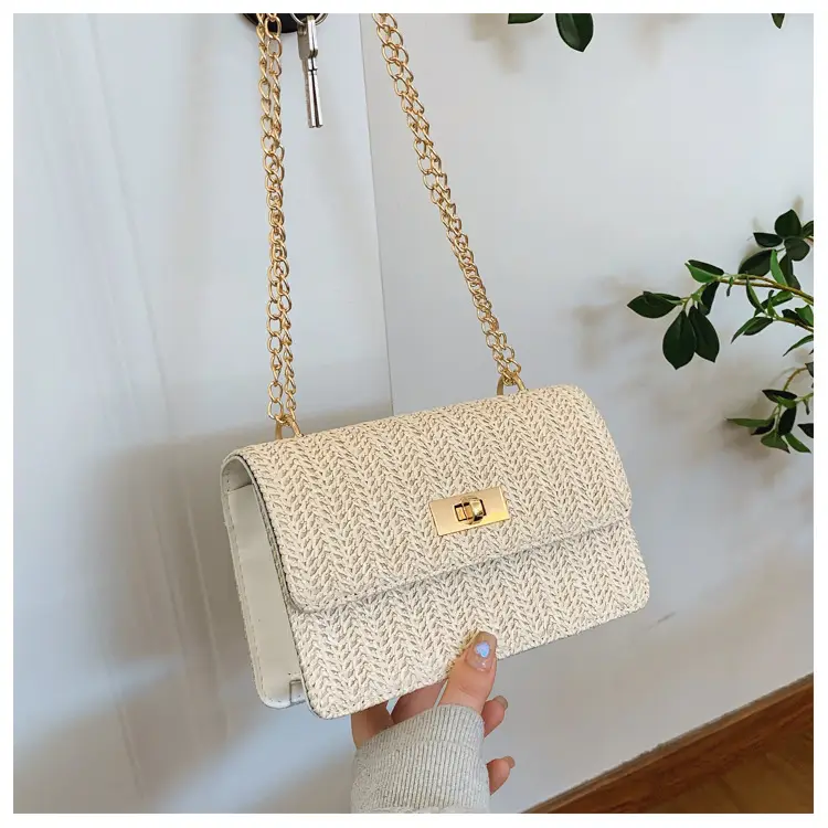 Summer Straw Chain Small Square Bag Women 2025 — feature 32