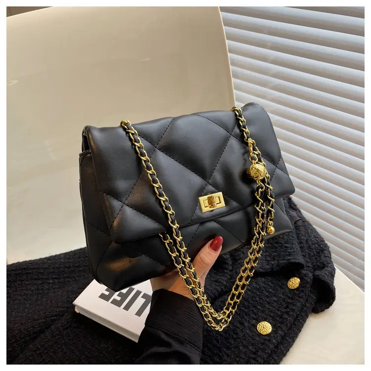 Black Quilted Chain Crossbody Bag for Women 2026 — feature 18