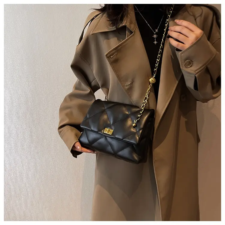 Black Quilted Chain Crossbody Bag for Women 2026 — feature 21