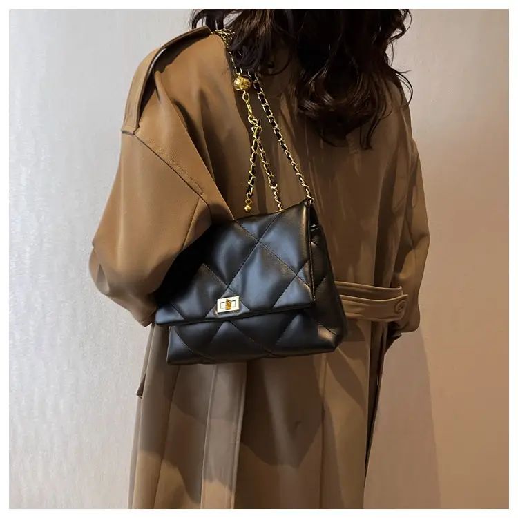 Black Quilted Chain Crossbody Bag for Women 2026 — feature 22