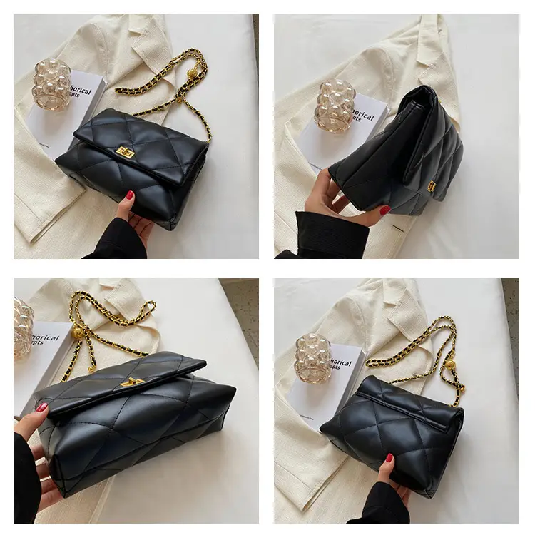 Black Quilted Chain Crossbody Bag for Women 2026 — feature 9