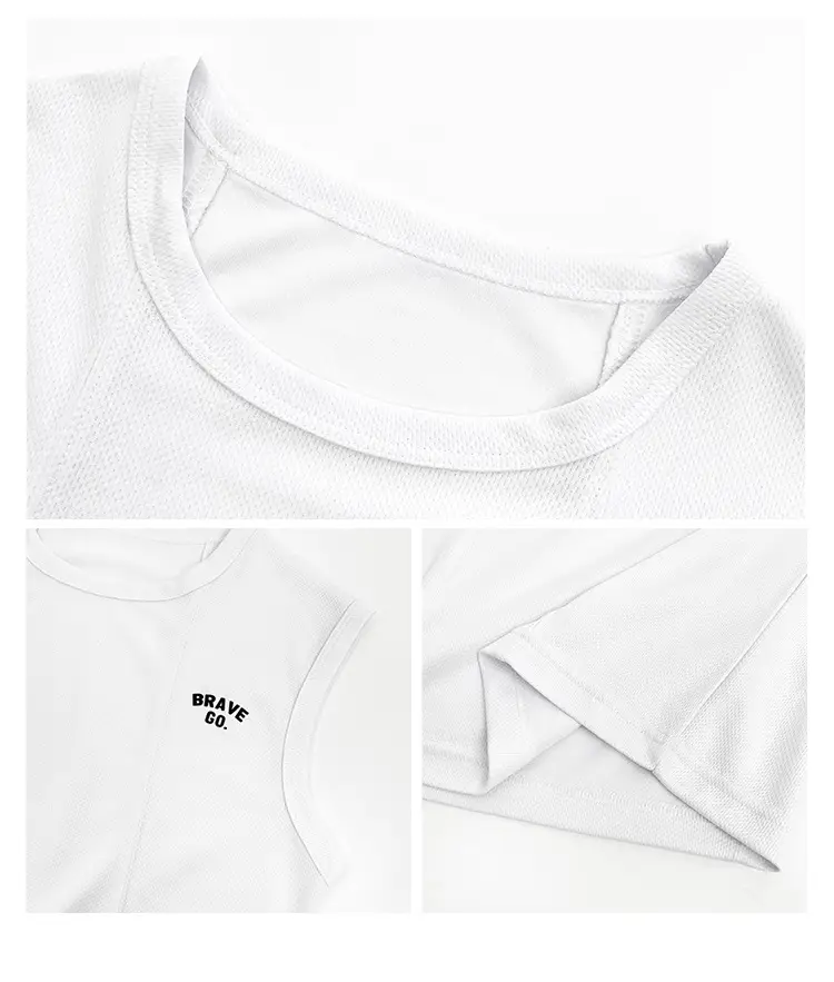 Boys Mesh Sleeveless Vest T-Shirt White Korean Style — feature 4