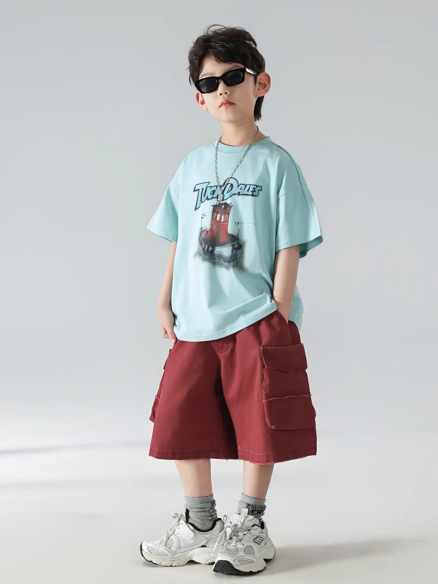 Boys T-shirt Light Blue 2025 Summer Kids Wear — feature 20