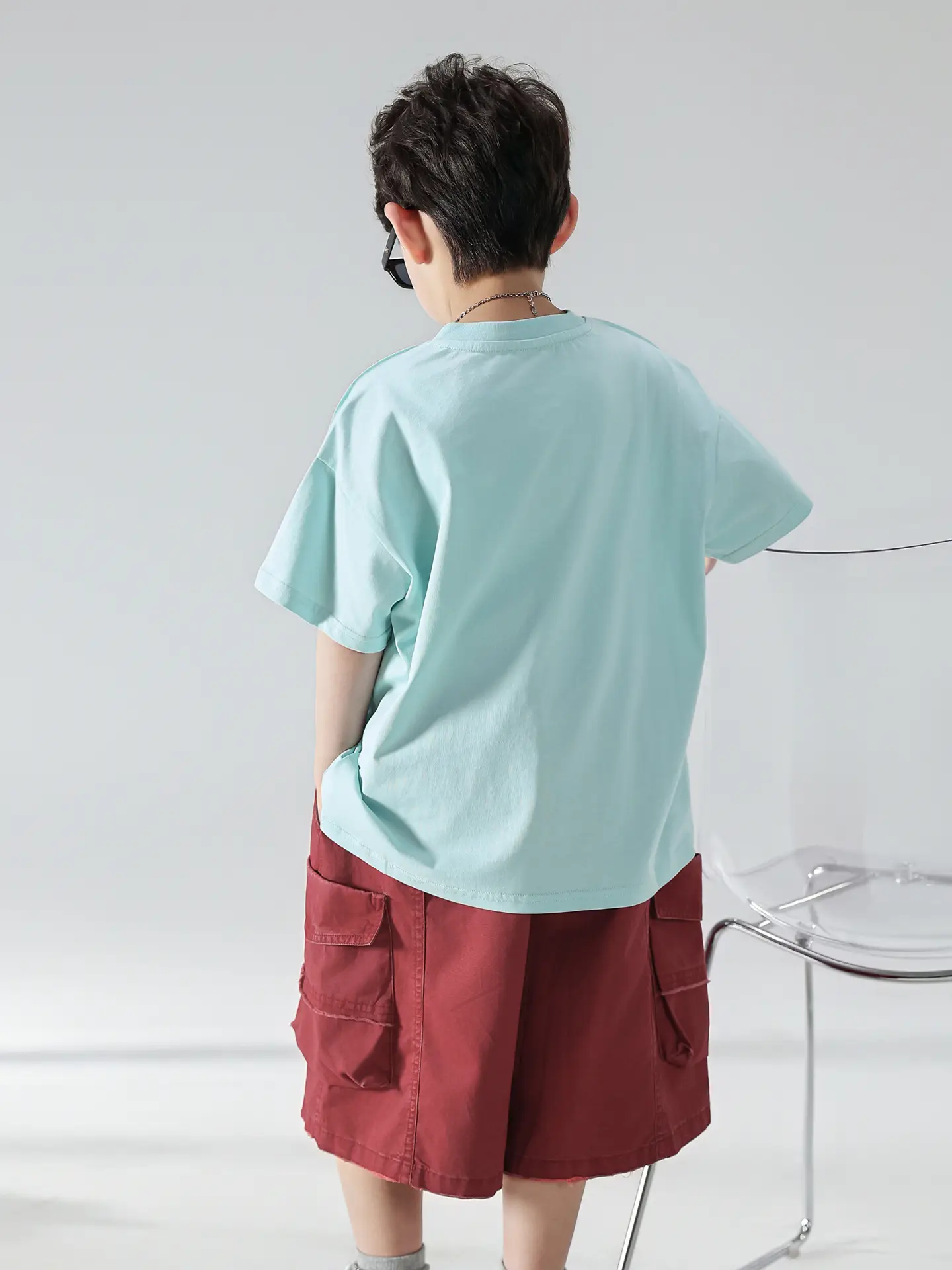 Boys T-shirt Light Blue 2025 Summer Kids Wear — feature 21
